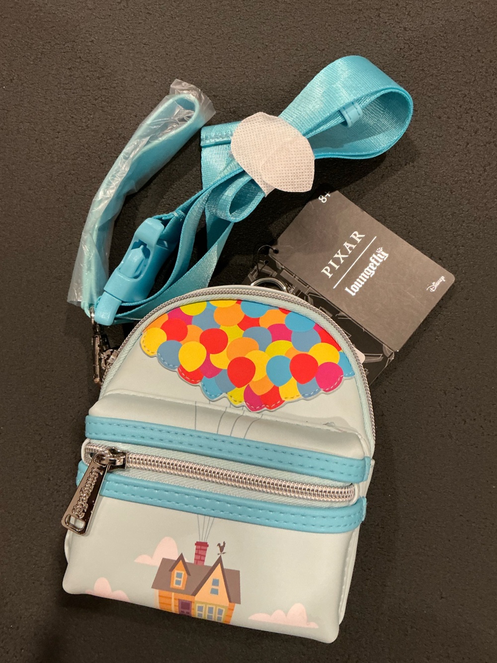 NWTs! Loungefly Light Blue Disney Pixar Up! Balloon Mini Crossbody Bag